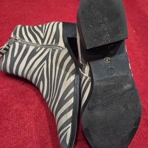 Zebra Print Ankle Boots
